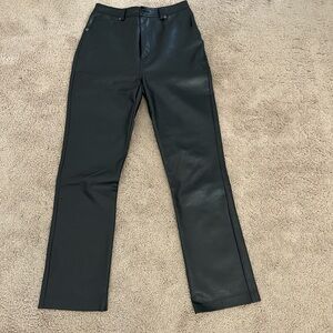 Faux leather like new Steve Madden size 27 black jeans straight leg